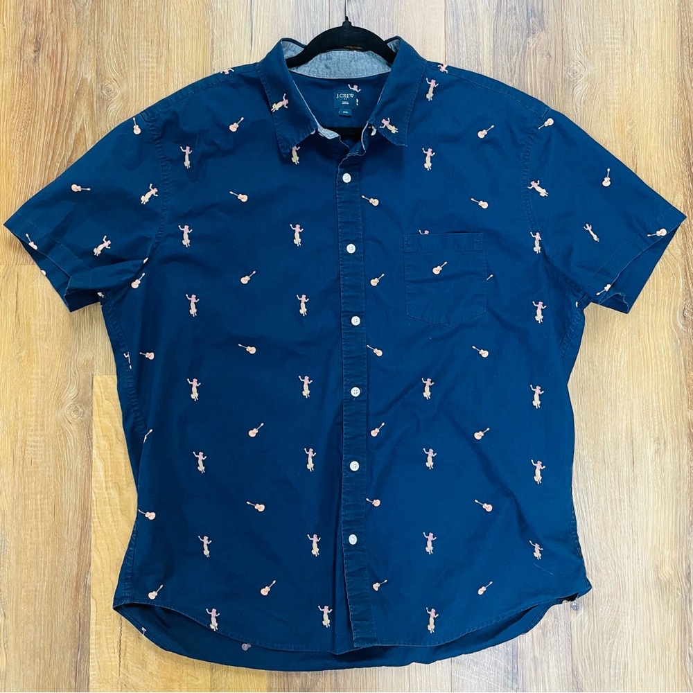 J Crew Button down collared short sleeve shirt for spring / summer XXL / 2XL